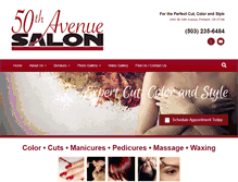 Tablet Screenshot of 50thavenuesalon.com